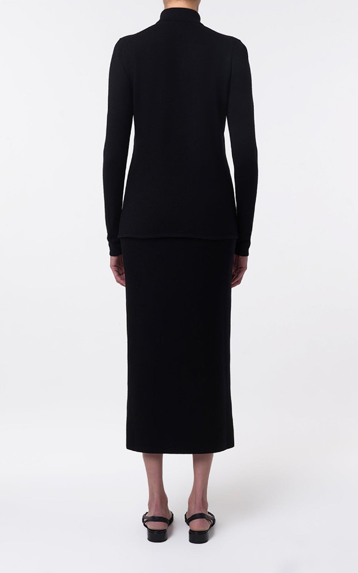 Black / Jupe Circe en laine et cachemire - Black