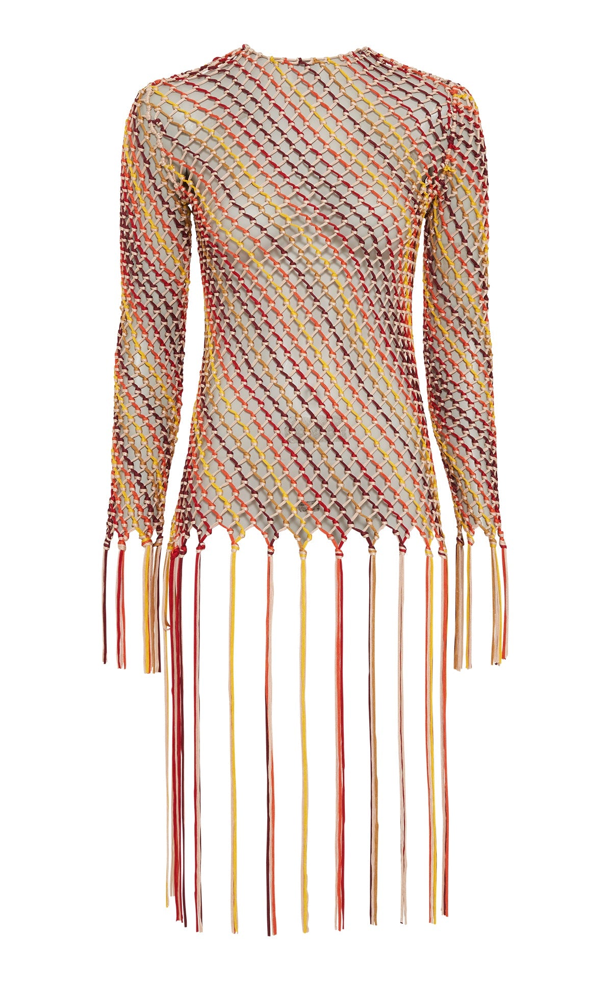 Macaria Top en multicolore soie tape fil