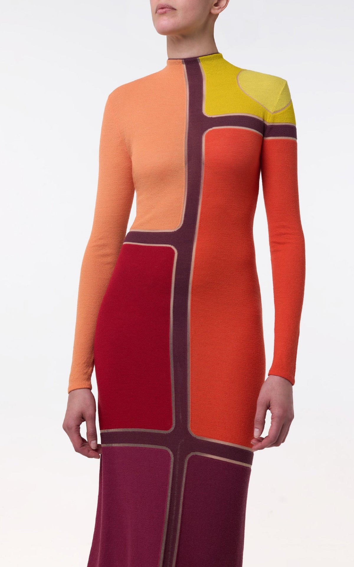 Apollonis Dress en multicolore wanaka mérinos cachemire