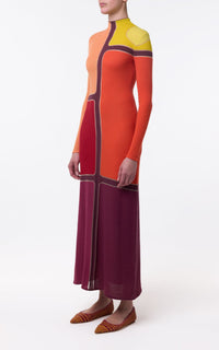 Apollonis Dress en multicolore wanaka mérinos cachemire