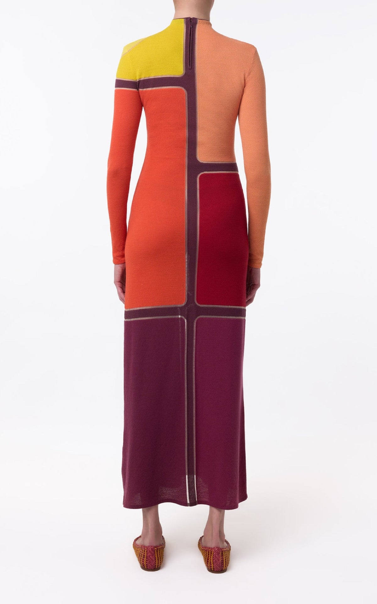 Apollonis Dress en multicolore wanaka mérinos cachemire