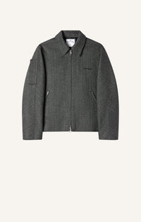 BOMBER BRODÉ EN LAINE CAVIAR
