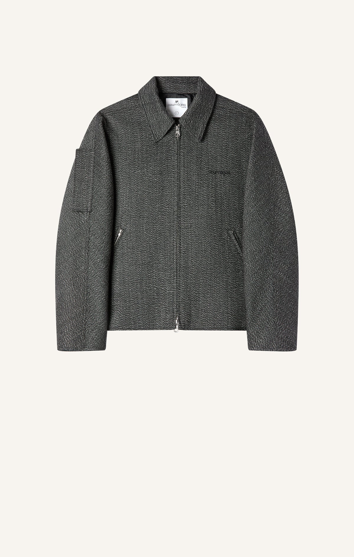 BOMBER BRODÉ EN LAINE CAVIAR