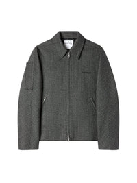 PRIX MARQUE : 300 / BOMBER BRODÉ EN LAINE CAVIAR