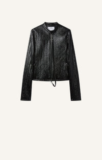 VESTE CITY EN VINYLE RAYÉ