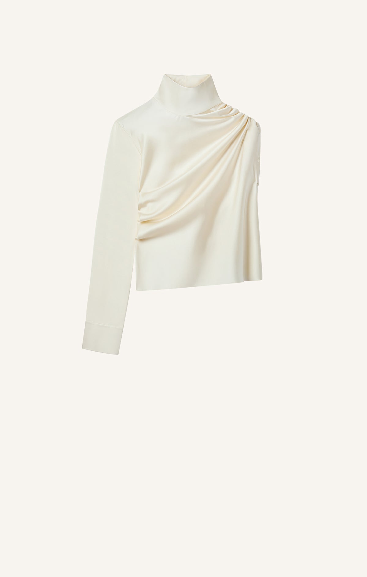 TOP ASYMÉTRIQUE EN SATIN