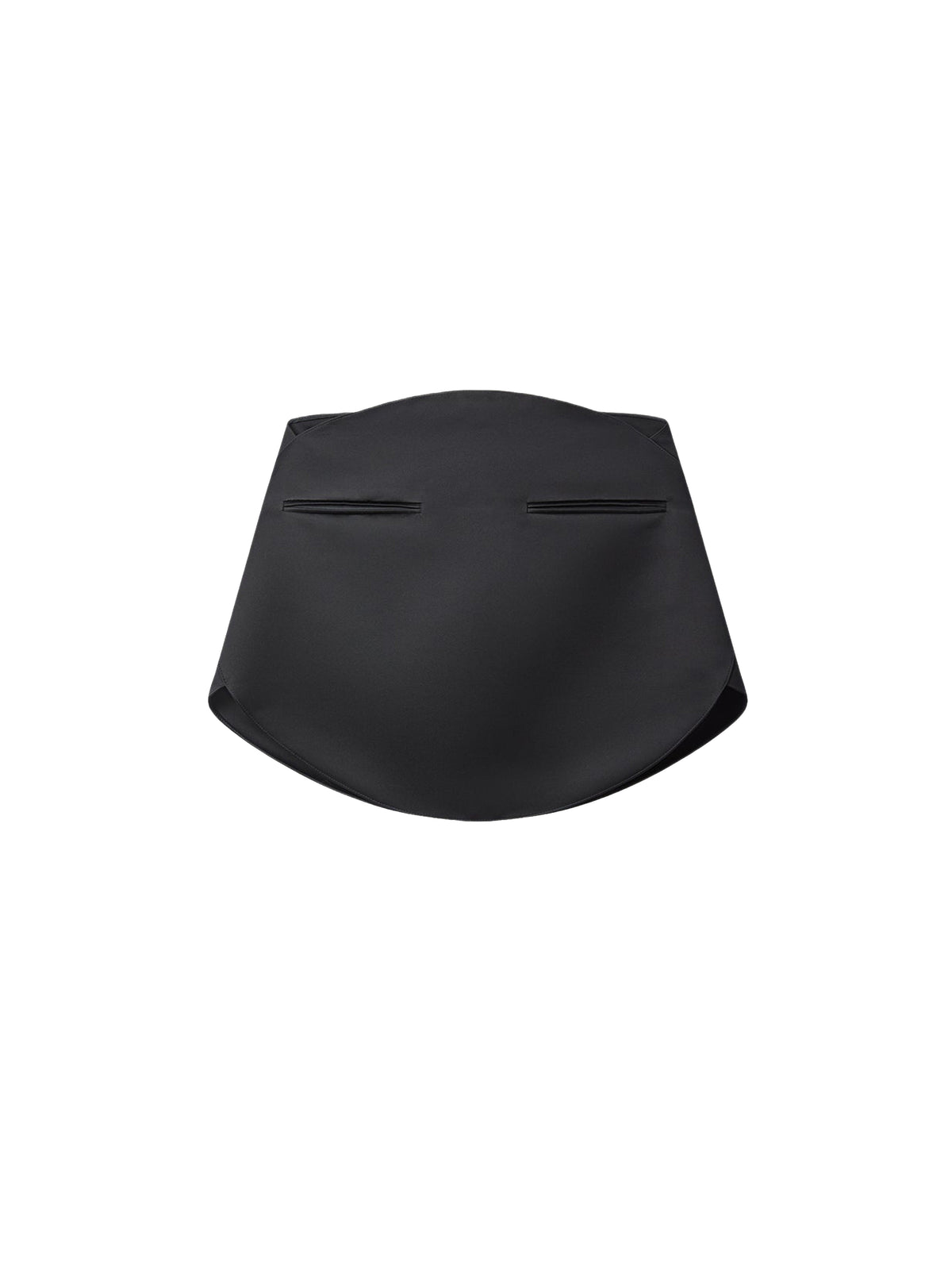 Satin circle mini skirt - Black