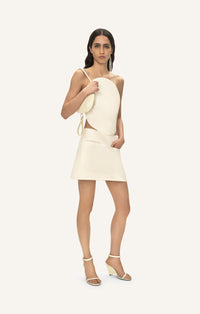 ROBE CERCLE ILLUSION EN SATIN
