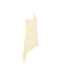 Robe en satin asymétrique - Limoncello