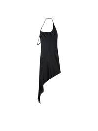 PRIX MARQUE : 390 / ROBE EN SATIN ASYMÉTRIQUE