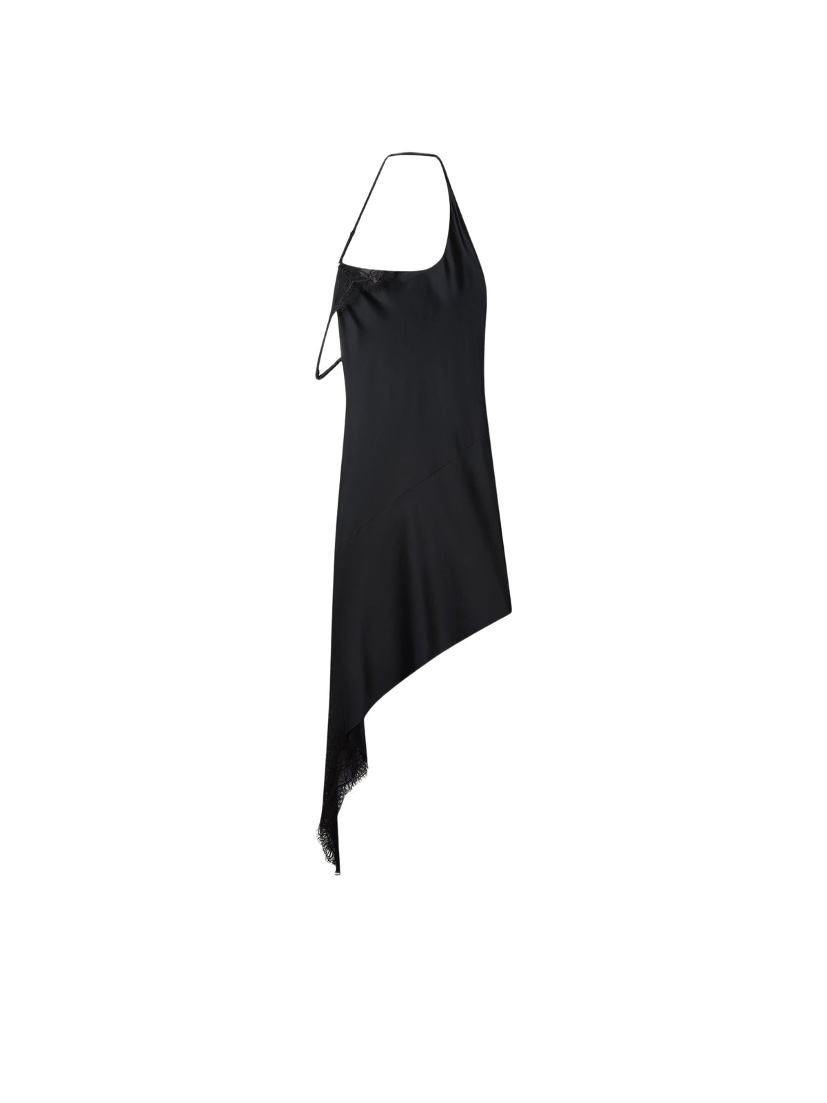 PRIX MARQUE : 390 / ROBE EN SATIN ASYMÉTRIQUE