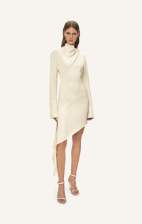 ROBE FOULARD EN SATIN