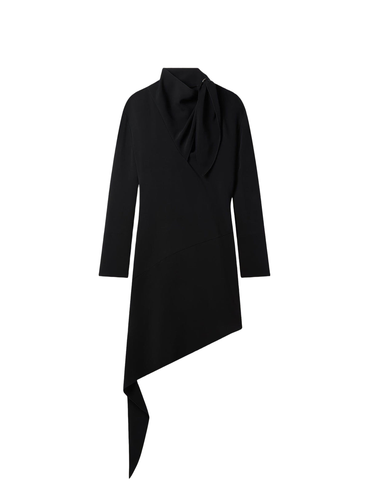 Satin wrap dress - Black