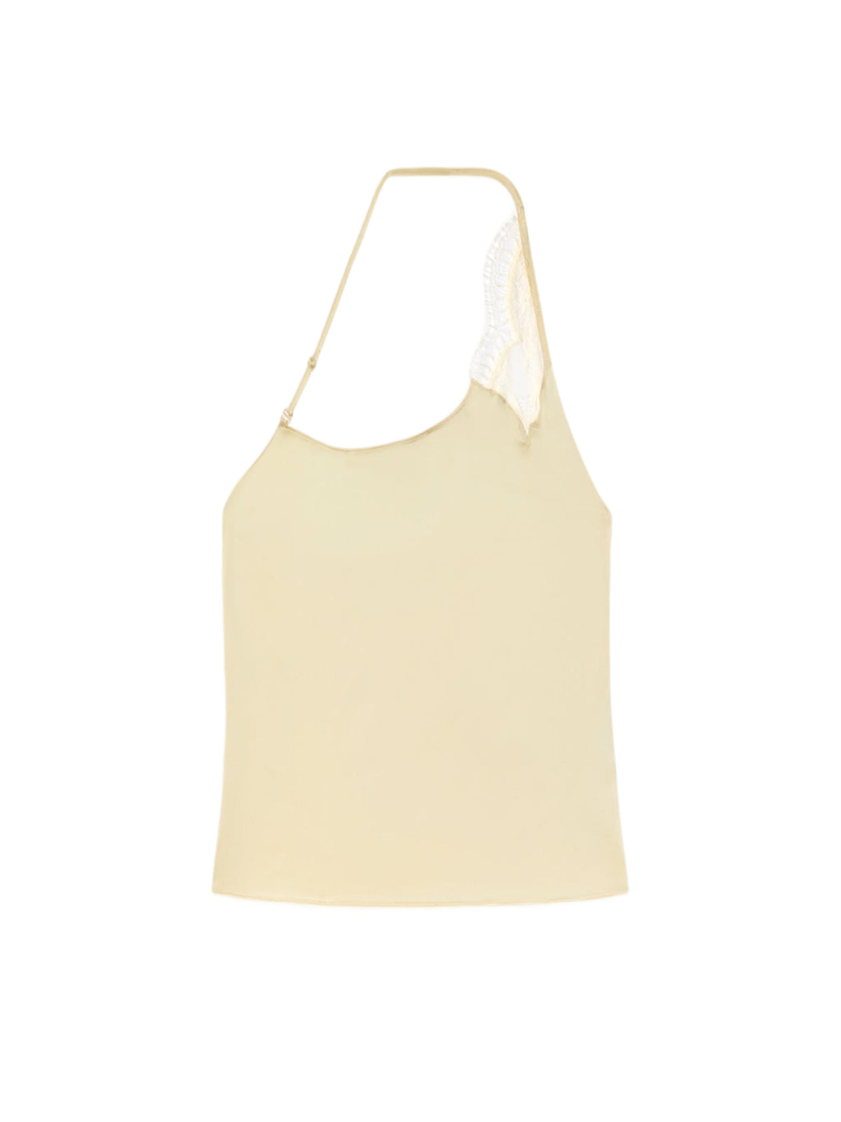 Top asymétrique en dentelle - Limoncello