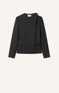 VESTE RAYÉE À BOUCLE
