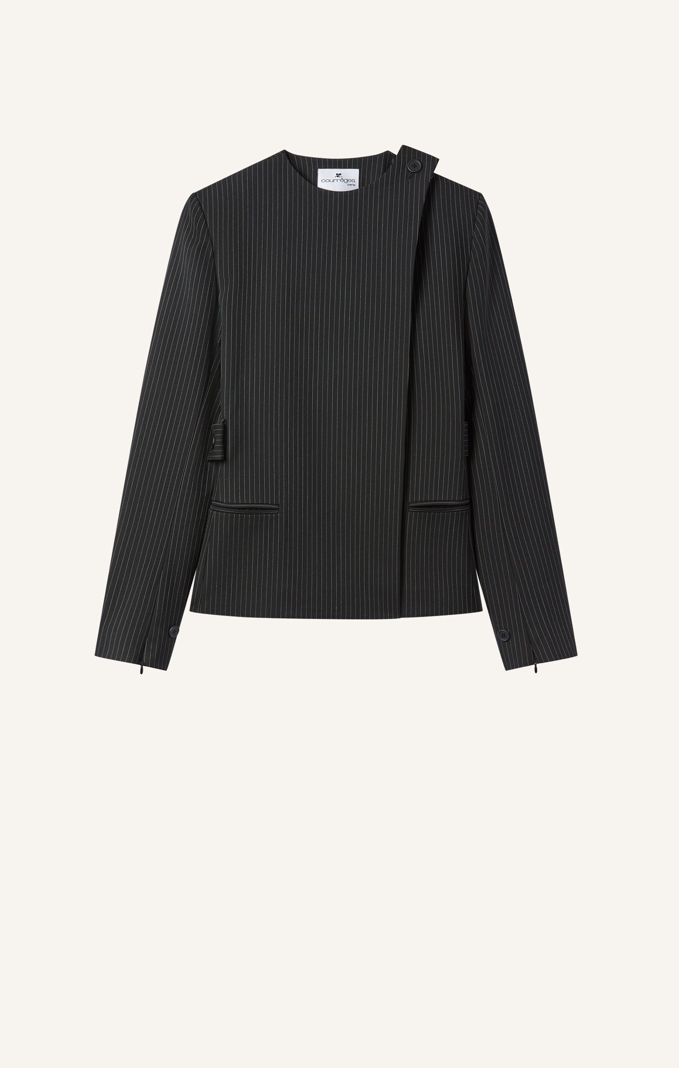 VESTE RAYÉE À BOUCLE