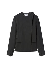 PRIX MARQUE : 450 / VESTE RAYÉE À BOUCLE
