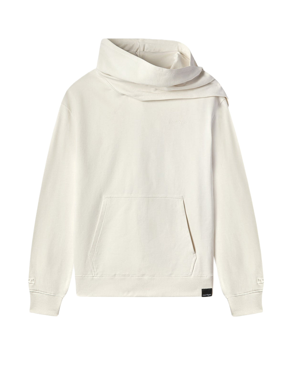Scarf-style hooded jumper - Natural