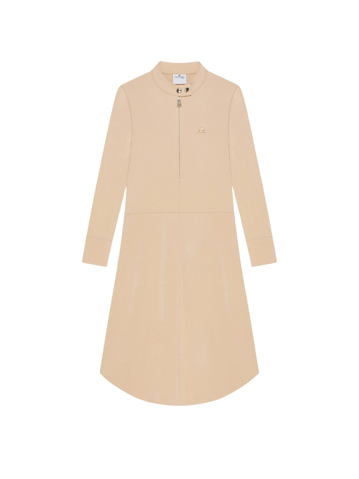 Zipped biker dress - Dune