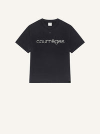 LOGO PRINT STONEWASHED T-SHIRT-M