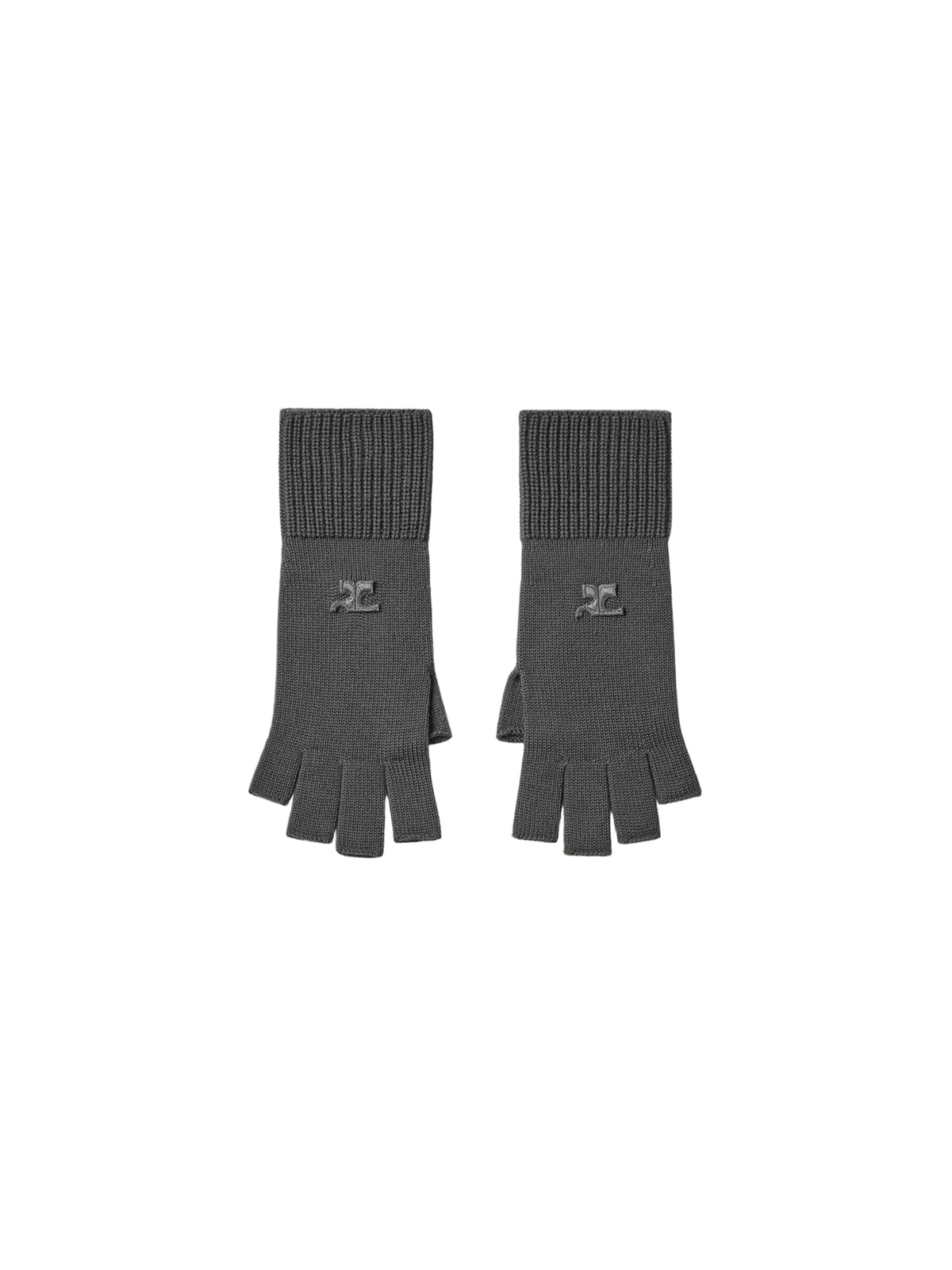 Mitaines AC logo en laine - Black & Grey