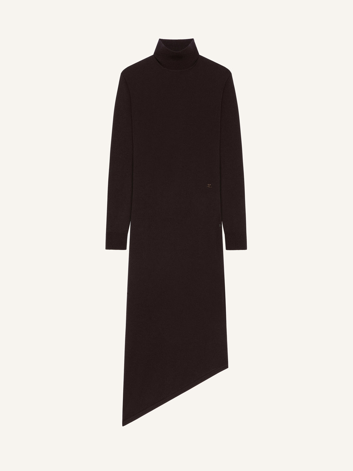 PRIX MARQUE : 250 / ROBE ASYMÉTRIQUE EN LAINE
