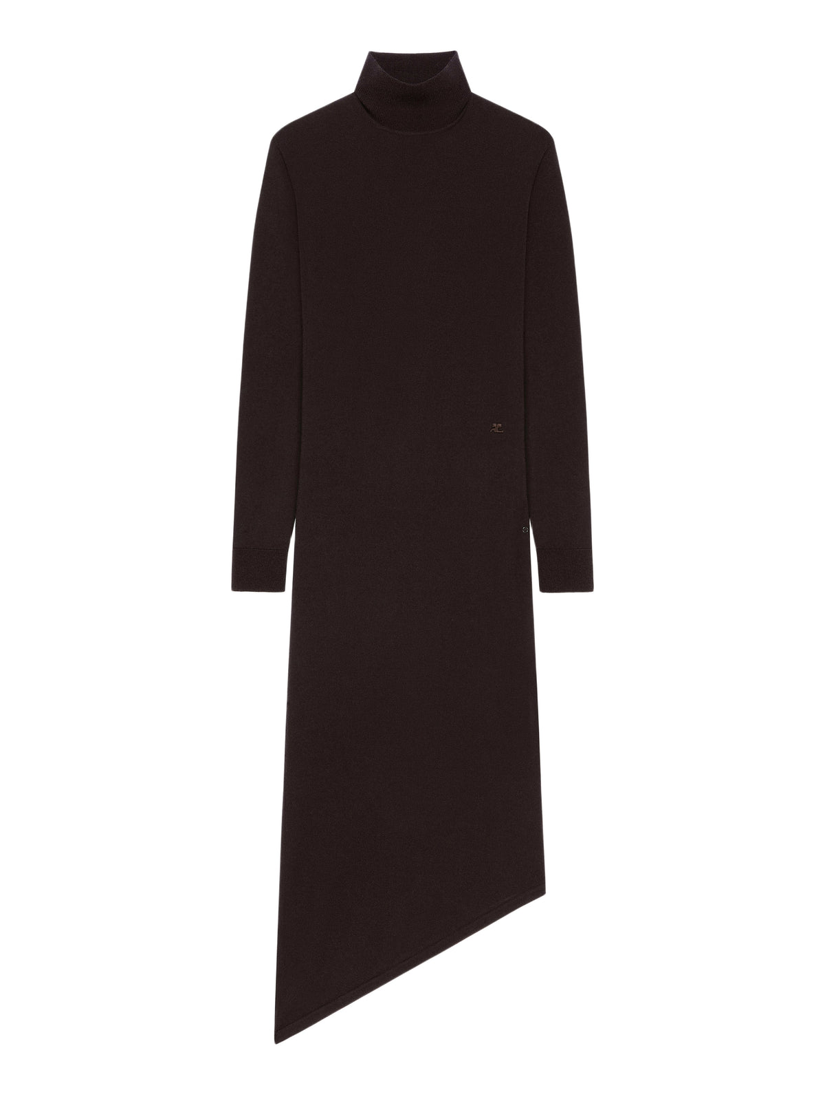 PRIX MARQUE : 250 / ROBE ASYMÉTRIQUE EN LAINE