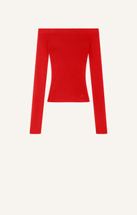 TOP COL BATEAU EN MAILLE
