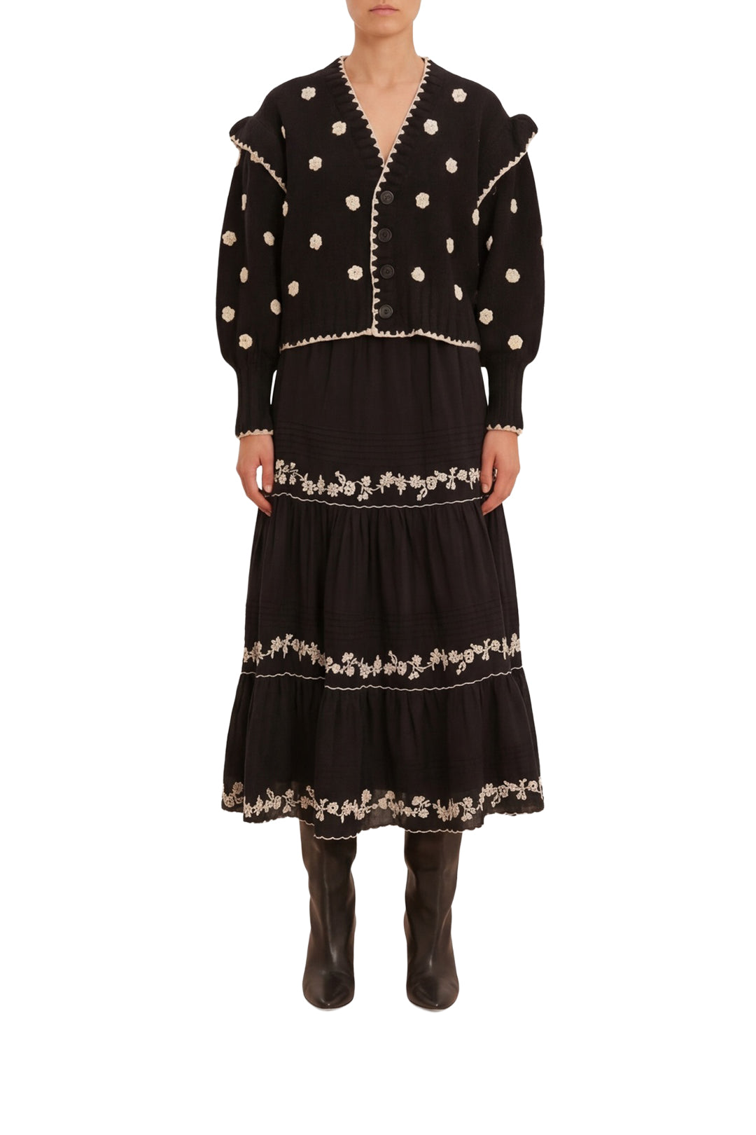 DJV_Black And White Cardigans & Pulls - Black And White