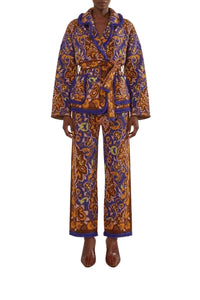 Blazer en maille tapisserie Glam - Bleu