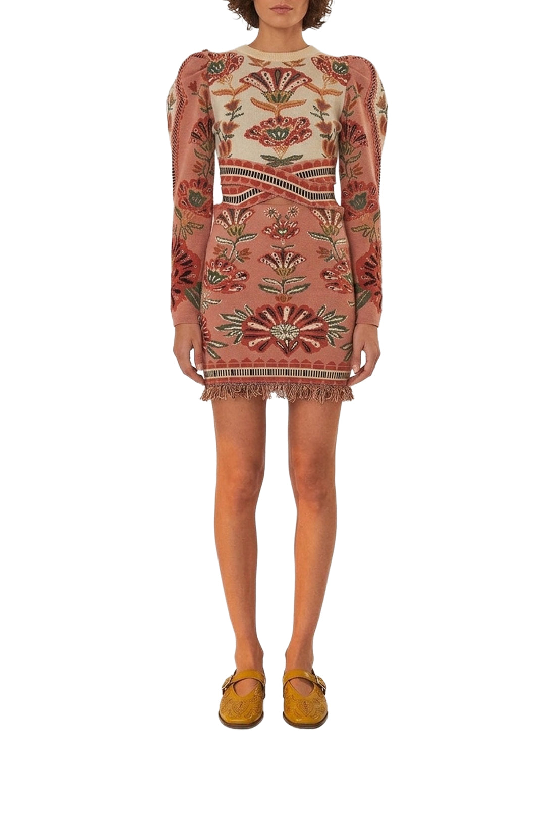 Robe courte Riad en maille - Rose