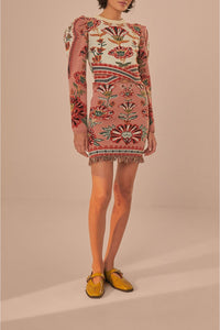 Robe courte Riad en maille - Rose