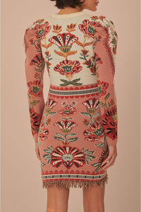 Robe courte Riad en maille - Rose