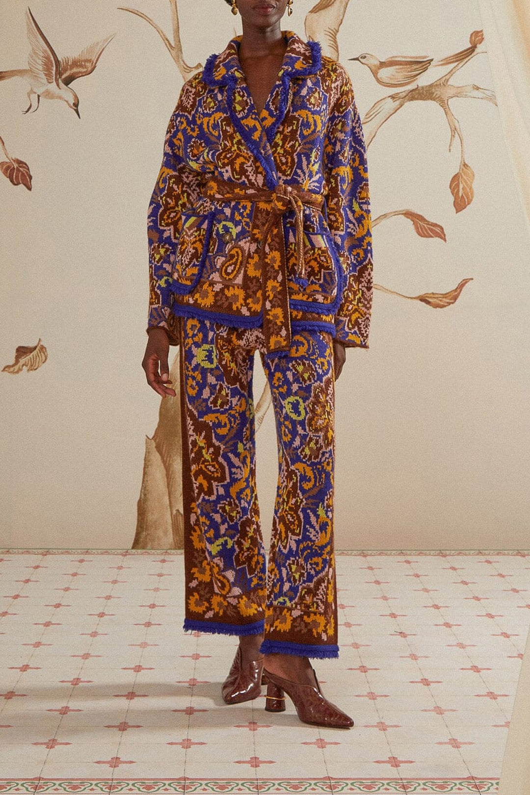 DJV_Glam Tapestry Blue Pantalons - Glam Tapestry Blue