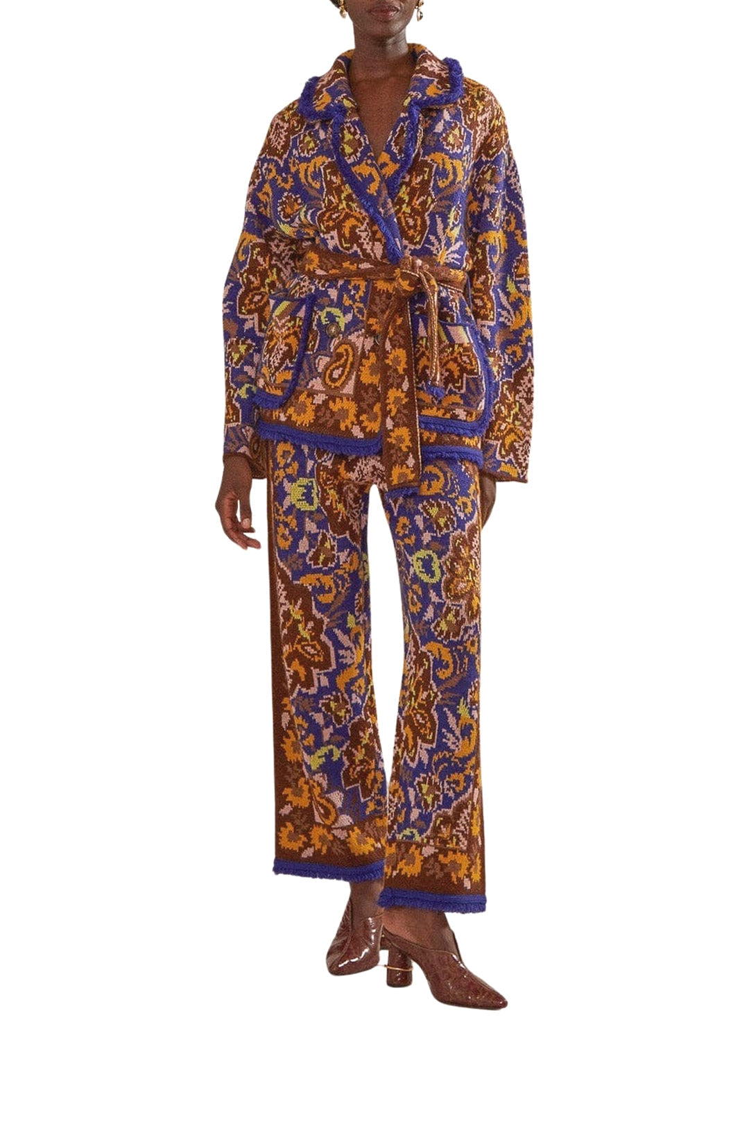 DJV_Glam Tapestry Blue Pantalons - Glam Tapestry Blue