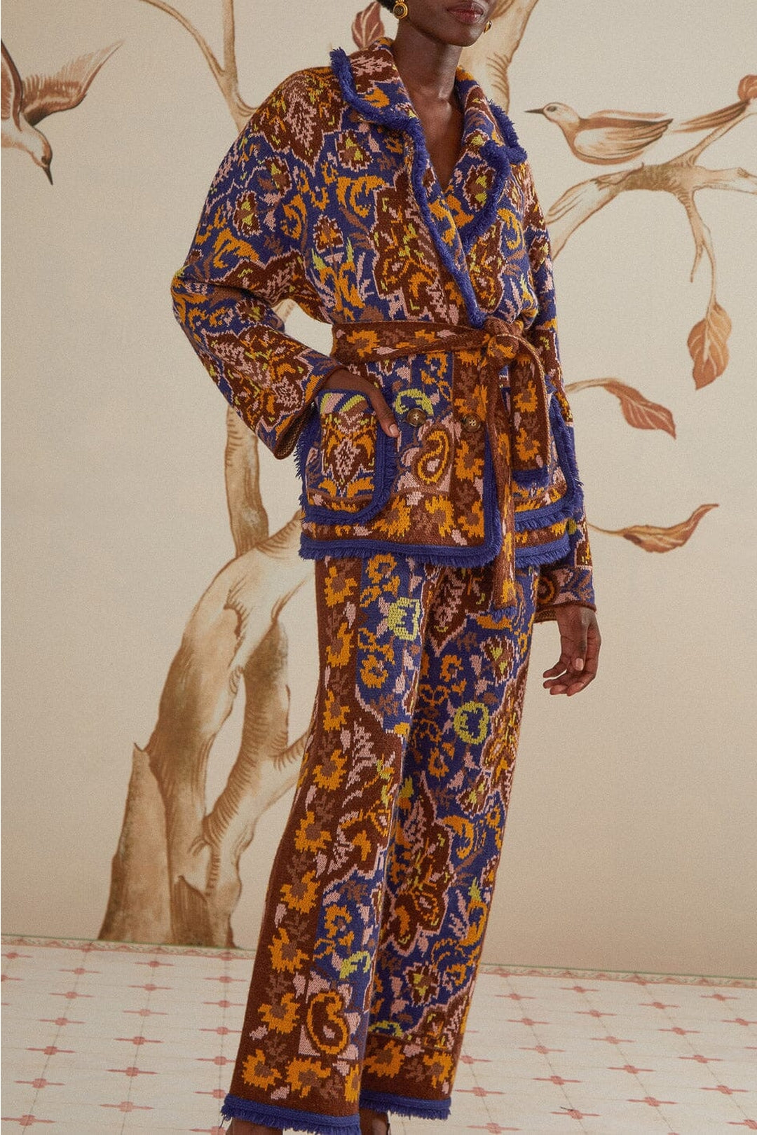 DJV_Glam Tapestry Blue Pantalons - Glam Tapestry Blue