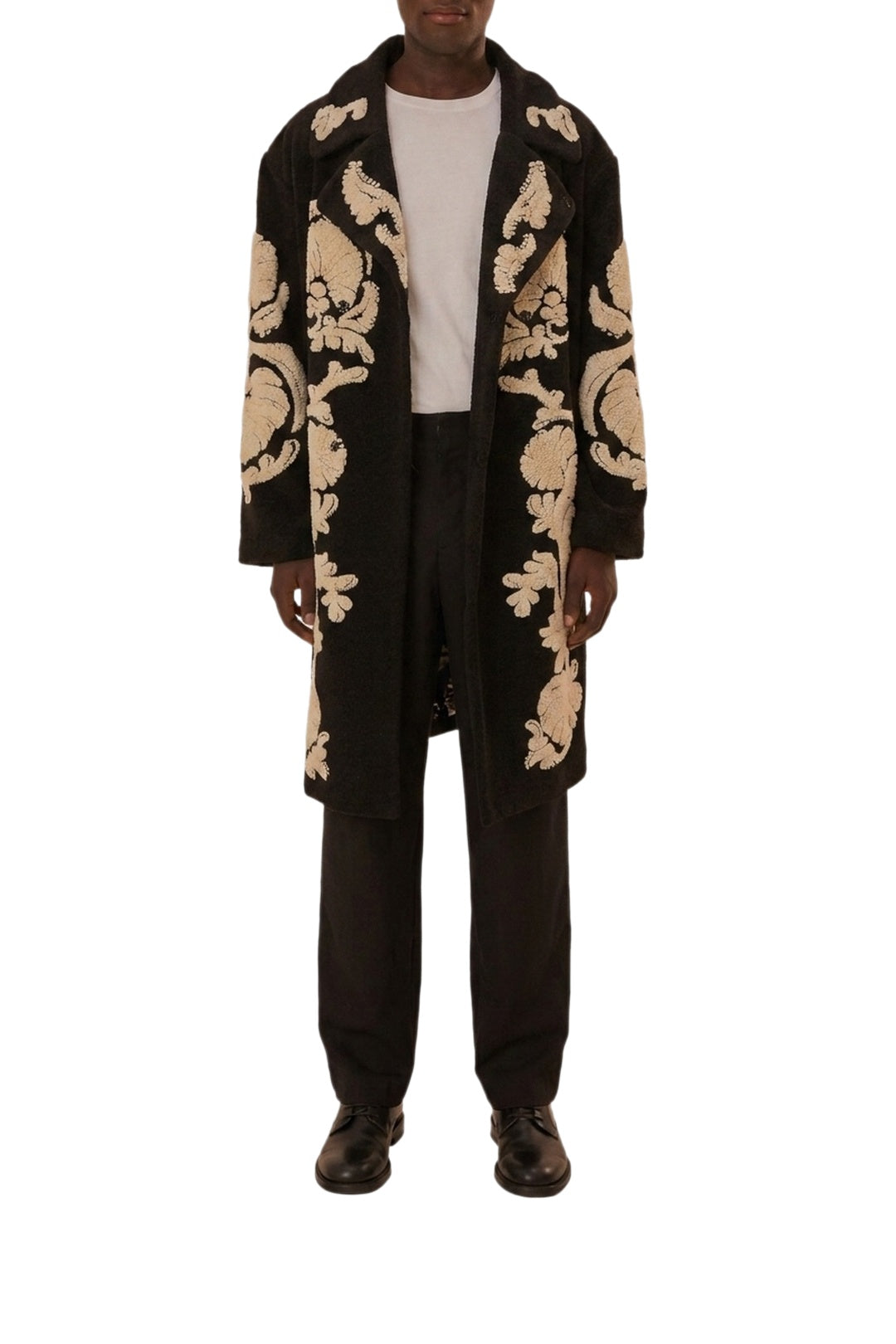 Manteau polaire Helen en laine mélangée - Marron