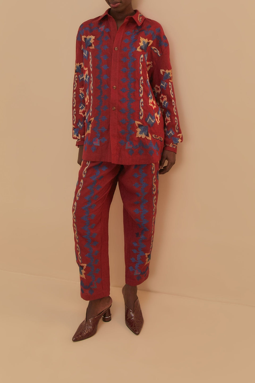 DJV_Burgundy Chemises & Blouses - Burgundy