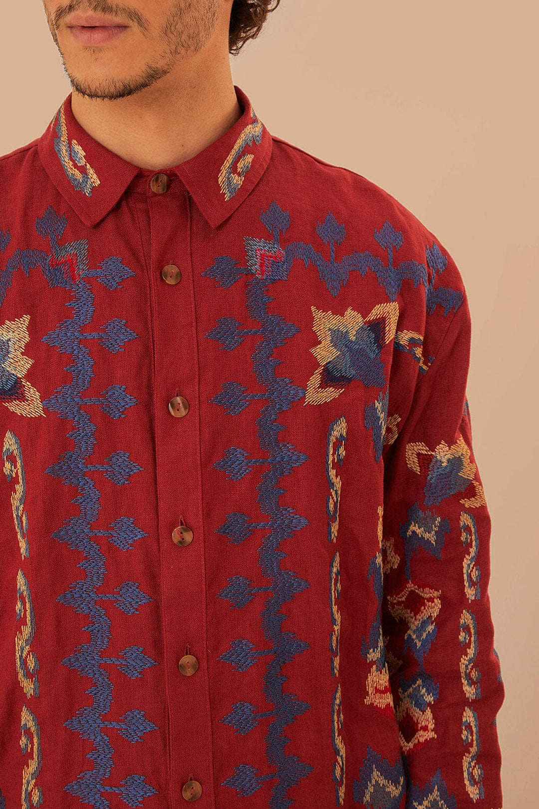 DJV_Burgundy Chemises & Blouses - Burgundy