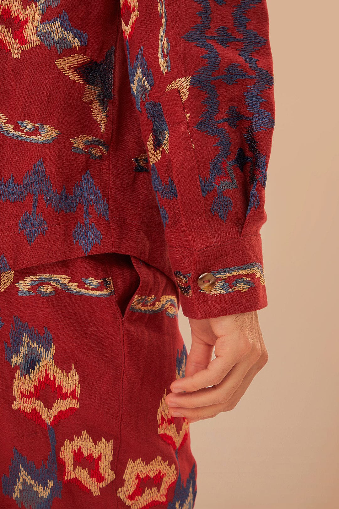 DJV_Burgundy Chemises & Blouses - Burgundy