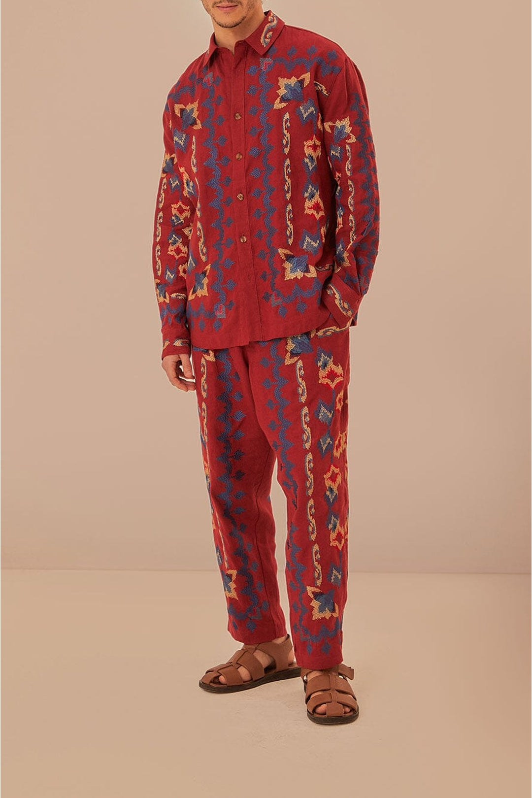 DJV_Burgundy Pantalons - Burgundy