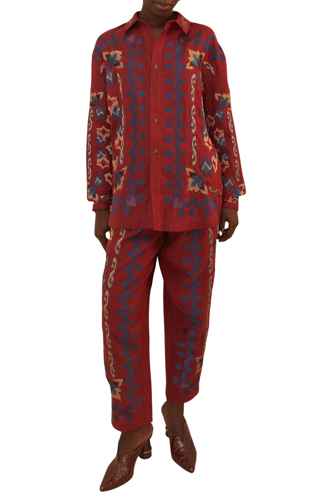 DJV_Burgundy Pantalons - Burgundy