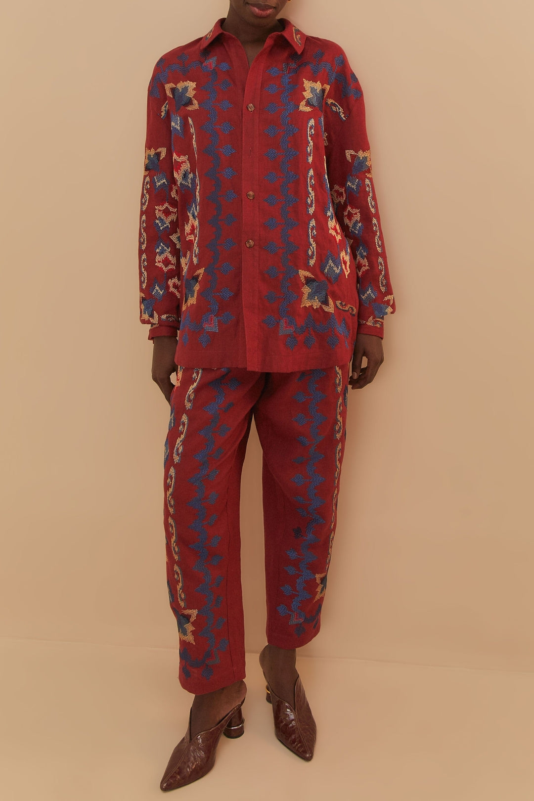 DJV_Burgundy Pantalons - Burgundy