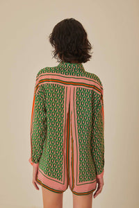Combi-short Cashew façon foulard - Vert