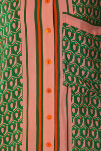 Combi-short Cashew façon foulard - Vert