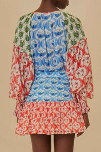 MEDIA OFF LINE_Mini jupe Stamp Mix en coton - Multicolore
