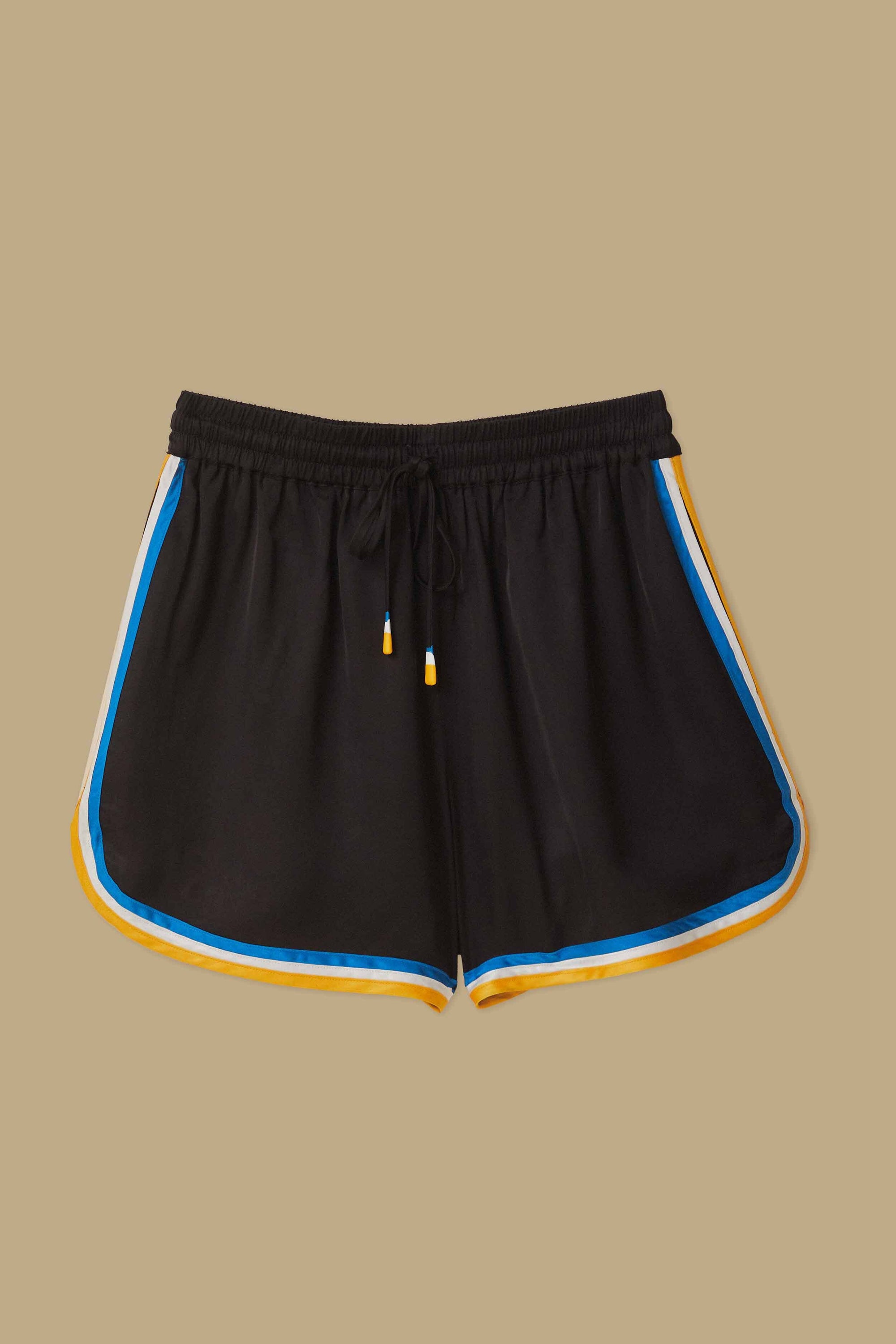 Short à rayures - Noir