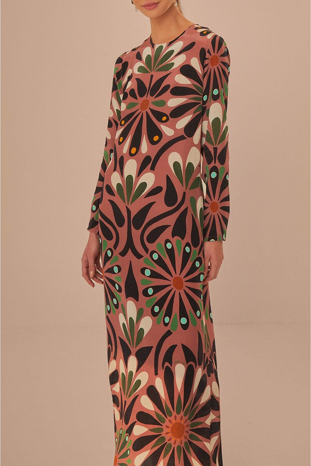 DJV_Ainika Flowers Pink Robes longues - Ainika Flowers Pink