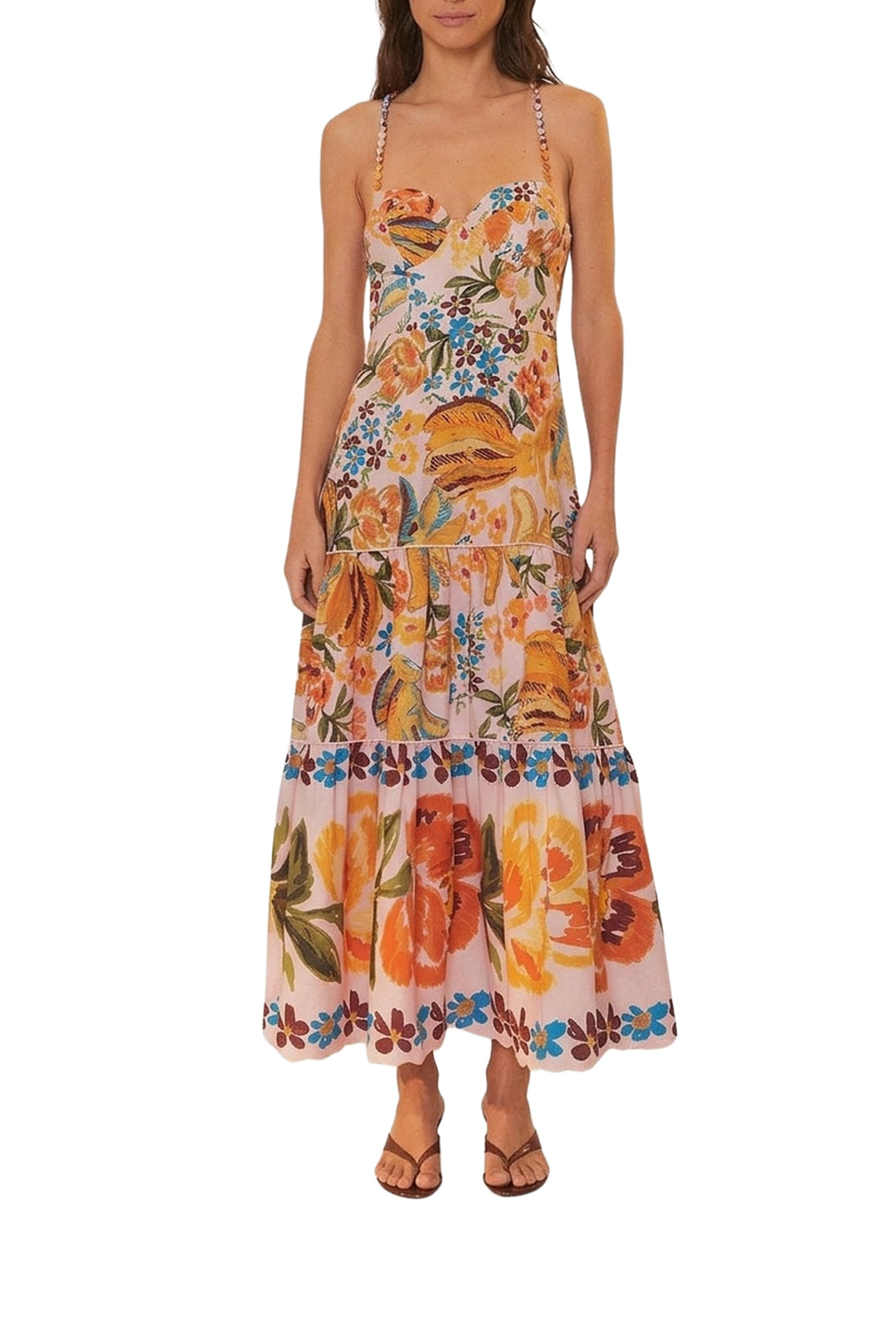 Robe longue Spring Bananas en coton - Orange