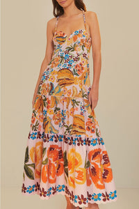 Robe longue Spring Bananas en coton - Orange